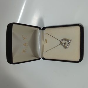 Diamond Heart Necklace - Kay Jewelers, with jewelry gift box